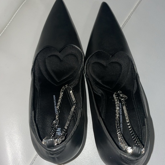 New H&M black Rhinestone Chain-detail Pumps size 38 - Picture 9 of 11